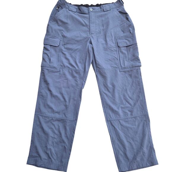 Duluth Trading Co Dry On The Fly Cargo Pants Mens XLx32 Blue Outdoor - Picture 1 of 9